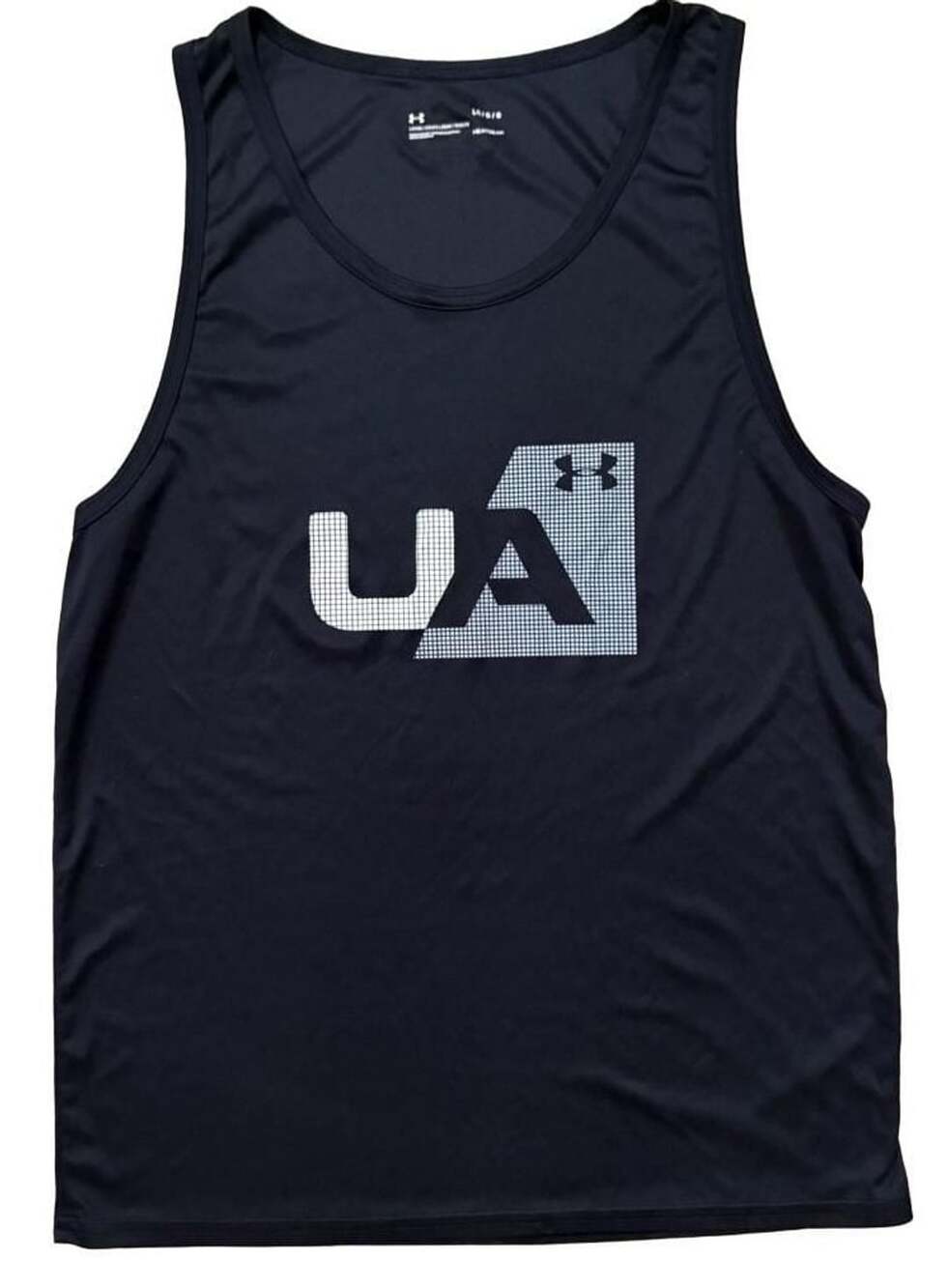 Under Armour HeatGear Tank Top Men’s L Black UA Graphic Athletic Running Athlete
